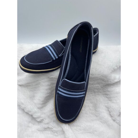 Vintage Grasshopper Canvas Shoes Blue with Light Blue Stripe Size 8.5M - Picture 2 of 9